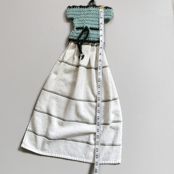 Handmade Dress Hand Towel, Crochet Mother's Day Gifts, Handmade Tea Towel - Picture 8 of 10